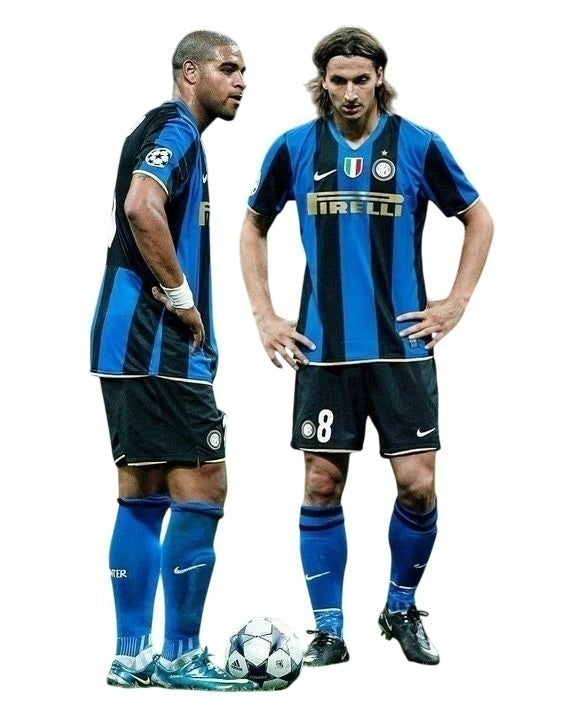 Camiseta retro de local del Inter de Milán 08/09 para hombre - Negra y azul