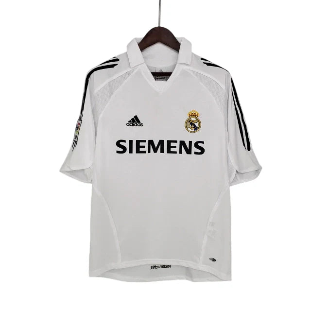 Camiseta retro de aficionado Adidas del Real Madrid 05/06 para hombre - Blanca