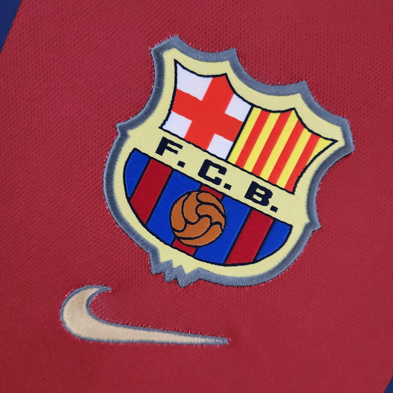 Camiseta retro Nike de local del Barcelona 98/99 para hombre - Azul y granate