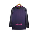 Camiseta Nike de manga larga retro para aficionados del Barcelona 16/17 (visitante) para hombre - Morada