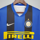 Camiseta retro de local del Inter de Milán 08/09 para hombre - Negra y azul