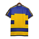 Camiseta retro de local del Parma 02/03 para hombre, color azul y amarillo
