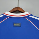 Camiseta Adidas de aficionado de Francia Retro I Home 1998 para hombre - Azul