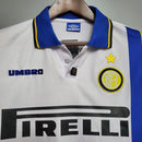 Camiseta retro de visitante II del Inter de Milán 97/98 para hombre - Blanca
