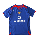 Camiseta retro de aficionado del Manchester United Away II 05/06 para hombre - Azul