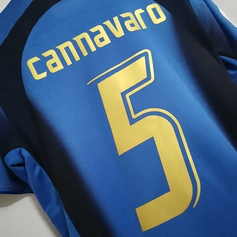 Camiseta retro de local de la selección nacional de Italia de Puma para hombre 2006 - Azul