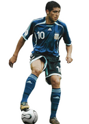 Camiseta retro de aficionado de la selección argentina visitante II 2006 para hombre - Azul