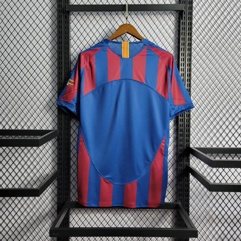 Camiseta Nike retro de local del Barcelona 2006 para hombre - Azul y granate
