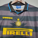 Camiseta retro de aficionado del Inter de Milán 97/98 para hombre (negro y azul)