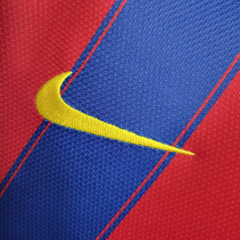 Camiseta retro del Barcelona I 09/10 Nike Fan para hombre - Azul rey y rojo