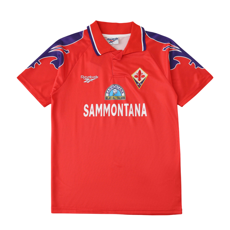 Camiseta retro de aficionado de la Fiorentina 95/96 para hombre - Roja