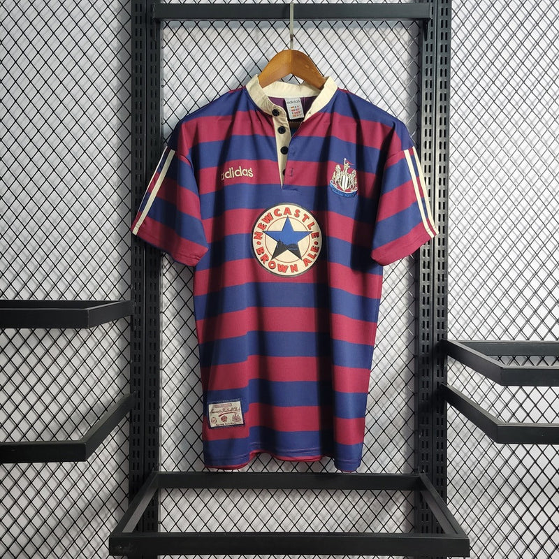Camiseta retro de aficionado del Newcastle United 2.ª temporada 95/96 para hombre - Borgoña