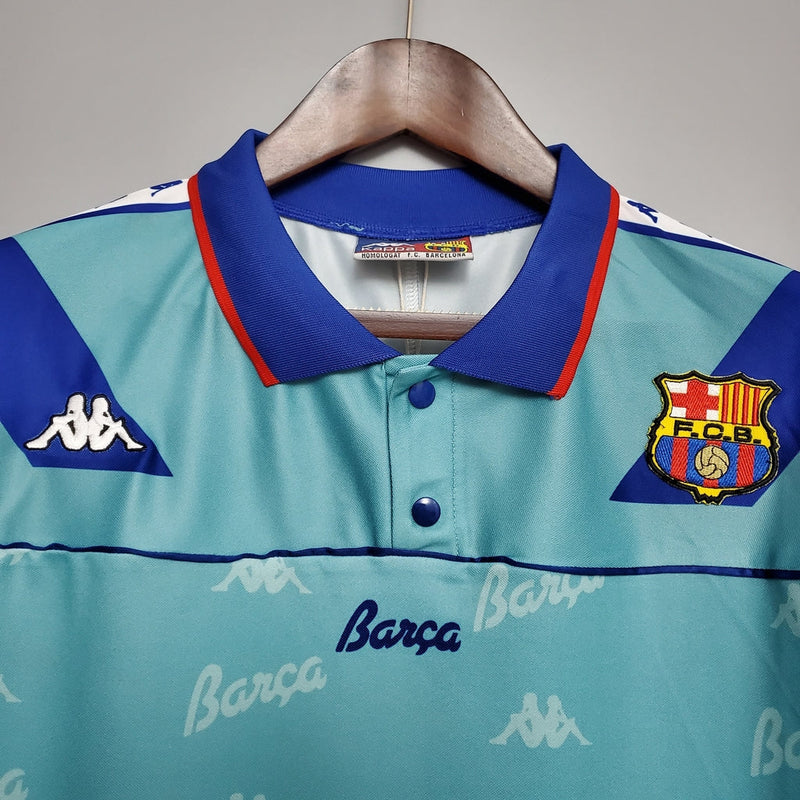 Camiseta retro de visitante del Barcelona 92/95 de Kappa para hombre - Azul