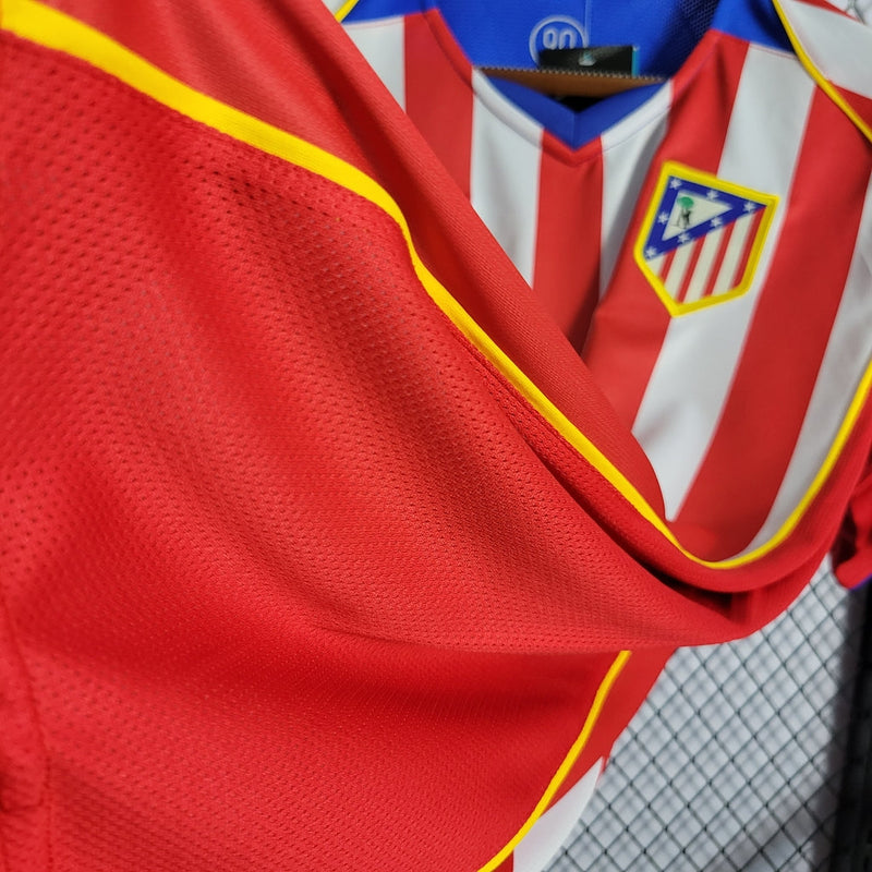 Camiseta retro Adidas para aficionado del Atlético de Madrid 04/05 para hombre - Roja y blanca