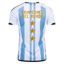 Camiseta de la Selección Argentina Tres Estrellas - Campeón 2022 Adidas Fan para hombre - Azul y blanco