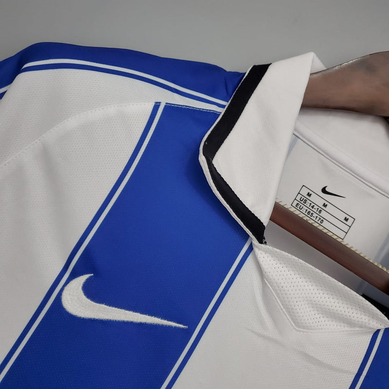 Camiseta retro de aficionado del Porto 03/04 para hombre - Azul y blanco