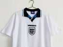 Camiseta retro de local de la selección nacional de Inglaterra de 1996 para hombre - Blanca