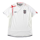 Camiseta retro de local de la selección nacional de Inglaterra 2006 para hombre - Blanca