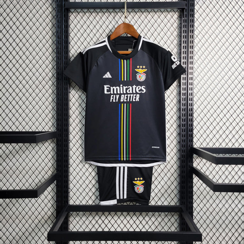 Camiseta y pantalón corto Benfica II 23/24 para niño - Negro
