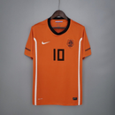 Camiseta retro de local de la selección nacional de Países Bajos 2010 para hombre - Naranja