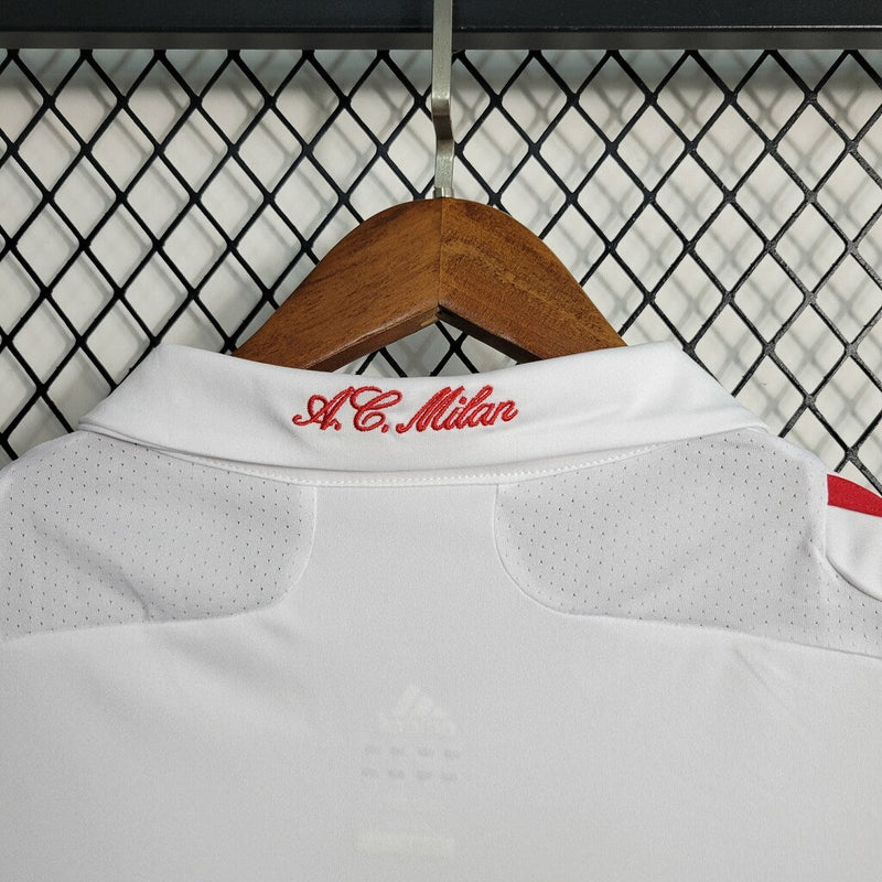 Camiseta retro de visitante del Milan II 07/08 para hombre - Blanca