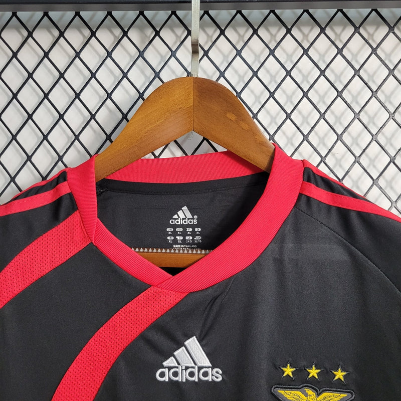 Camiseta retro de aficionado Adidas Benfica II 10/11 para hombre - Negra