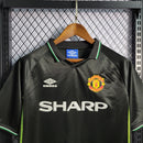 Camiseta retro de aficionado del Manchester United (local, temporada 98/99), para hombre, color negro