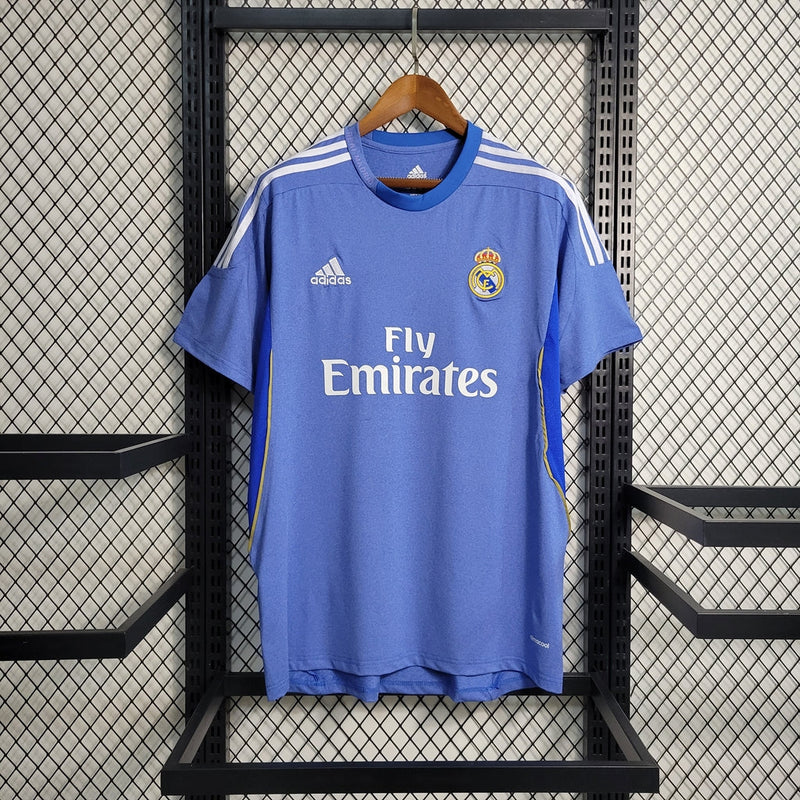 Camiseta retro de aficionado Adidas del Real Madrid II 13/14 para hombre - Azul