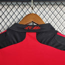 Camiseta retro de manga larga Adidas Fan Milan I 07/08 para hombre - Negra y roja