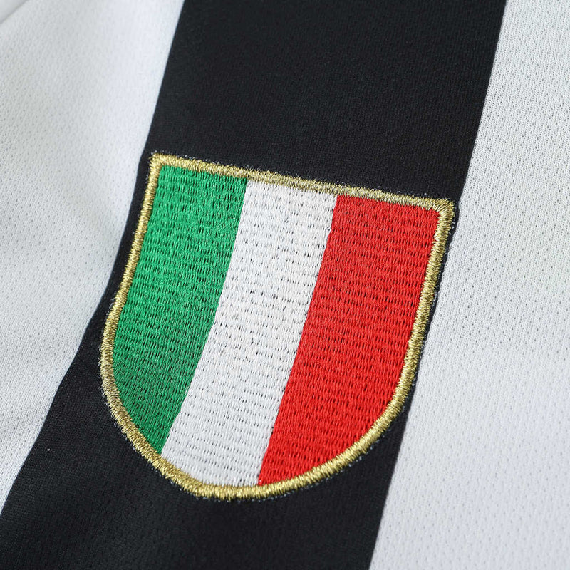 Camiseta retro de manga larga para aficionado de la Juventus Home I 02/03 para hombre - Blanco y negro