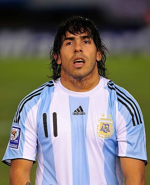 Camiseta retro de la selección argentina 2010 de Adidas para hombre - Azul y blanca
