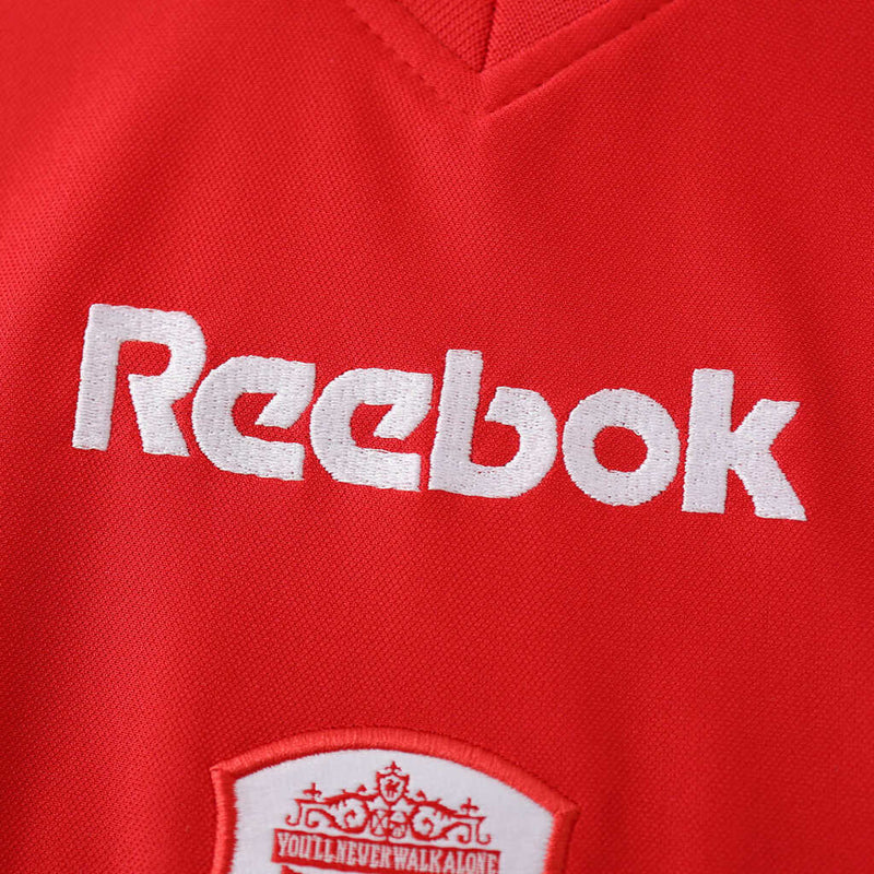 Camiseta retro de aficionado del Liverpool Home 01/00/01 para hombre - Roja