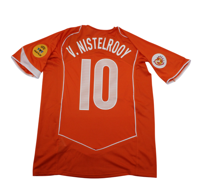 Camiseta retro de local de la selección nacional de Países Bajos 2004 para hombre - Naranja
