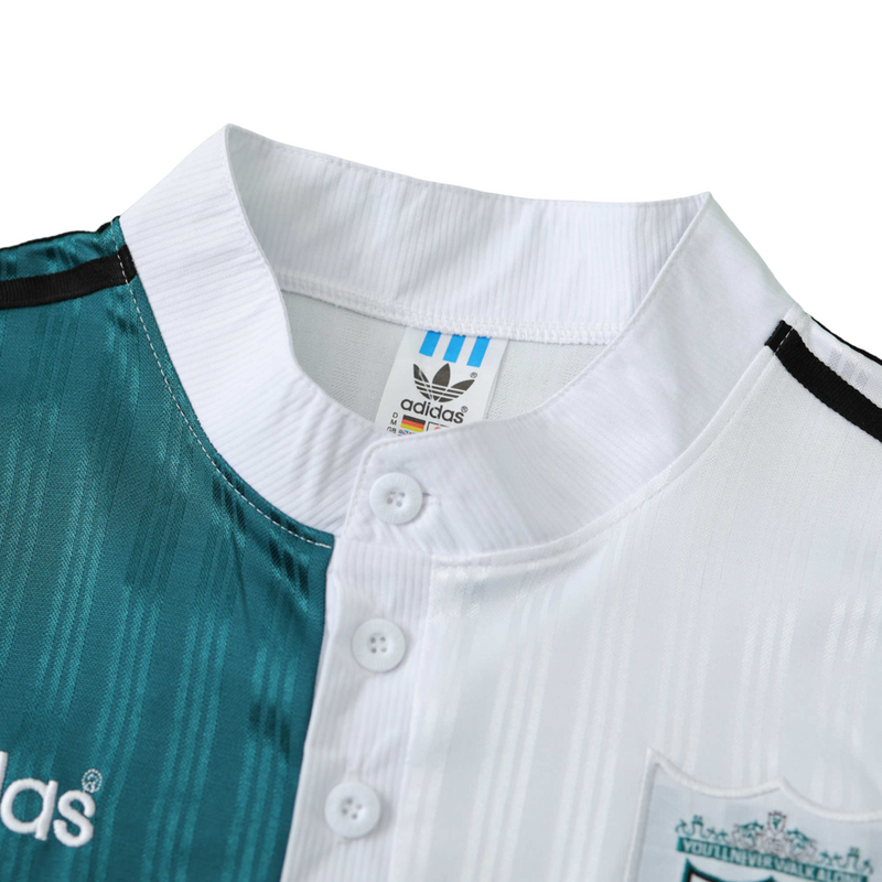 Camiseta retro de visitante del Liverpool II 95/96 para hombre - Blanca