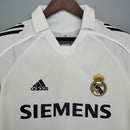 Camiseta retro de manga larga Adidas Real Madrid I 05/06 para hombre - Blanco