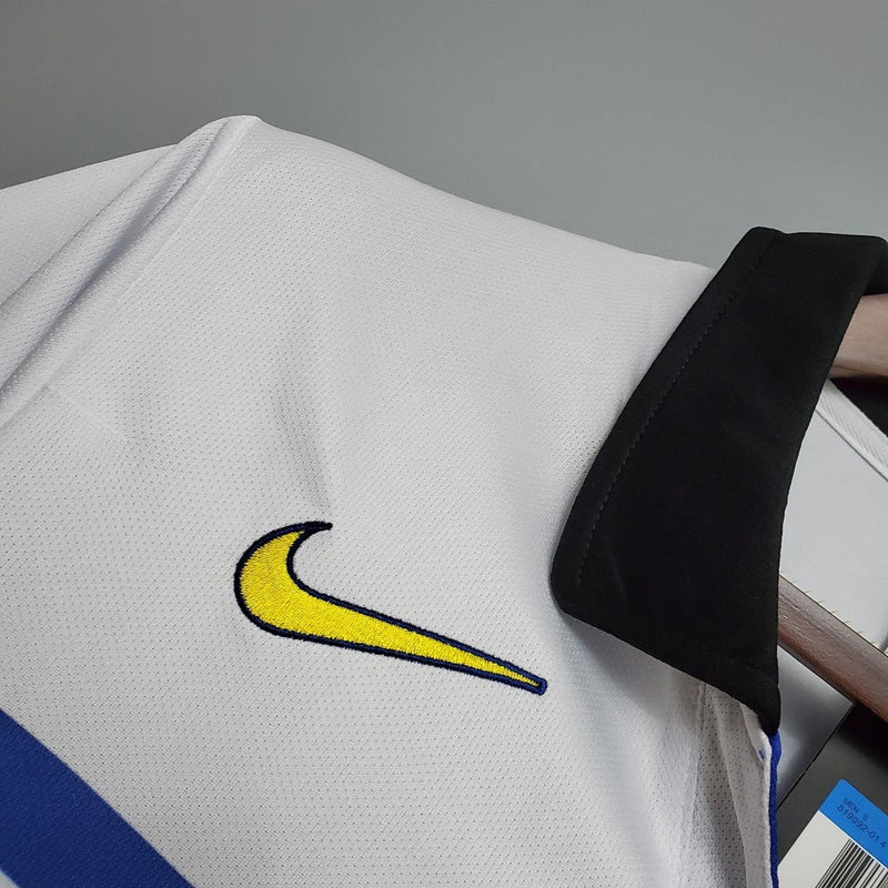Camiseta retro de visitante II del Inter de Milán 1998 para hombre - Blanca