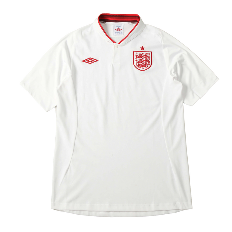 Camiseta retro de local de la selección nacional de Inglaterra 2012 para hombre - Blanca
