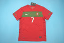 Camiseta retro de local de la selección nacional de Portugal 2010 para hombre - Roja