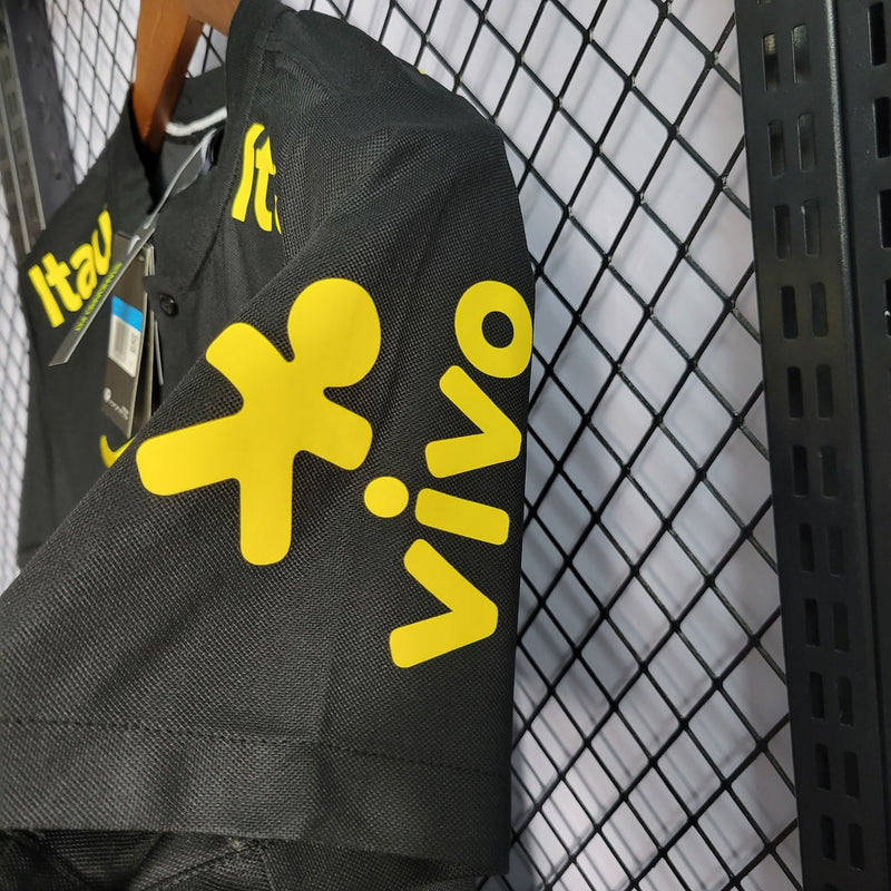 Camiseta Nike de viaje II para hombre de la selección nacional de Brasil 20/21 - Negra