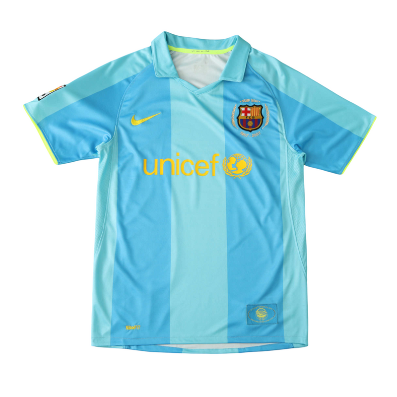 Camiseta retro de aficionado del Barcelona II 07/08 para hombre - Azul bebé
