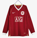 Camiseta retro de manga larga Nike para hombre del Manchester United 06/07 - Rojo
