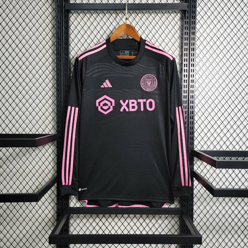Camiseta Miami Away II - Manga larga 23/24 Adidas Fan para hombre - Negra