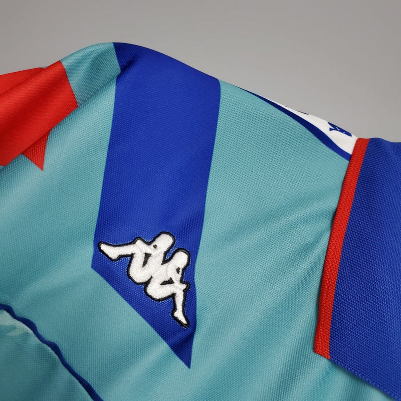 Camiseta retro de visitante del Barcelona 92/95 de Kappa para hombre - Azul