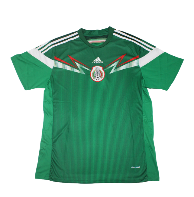 Camiseta retro local de México 2014 para hombre, verde