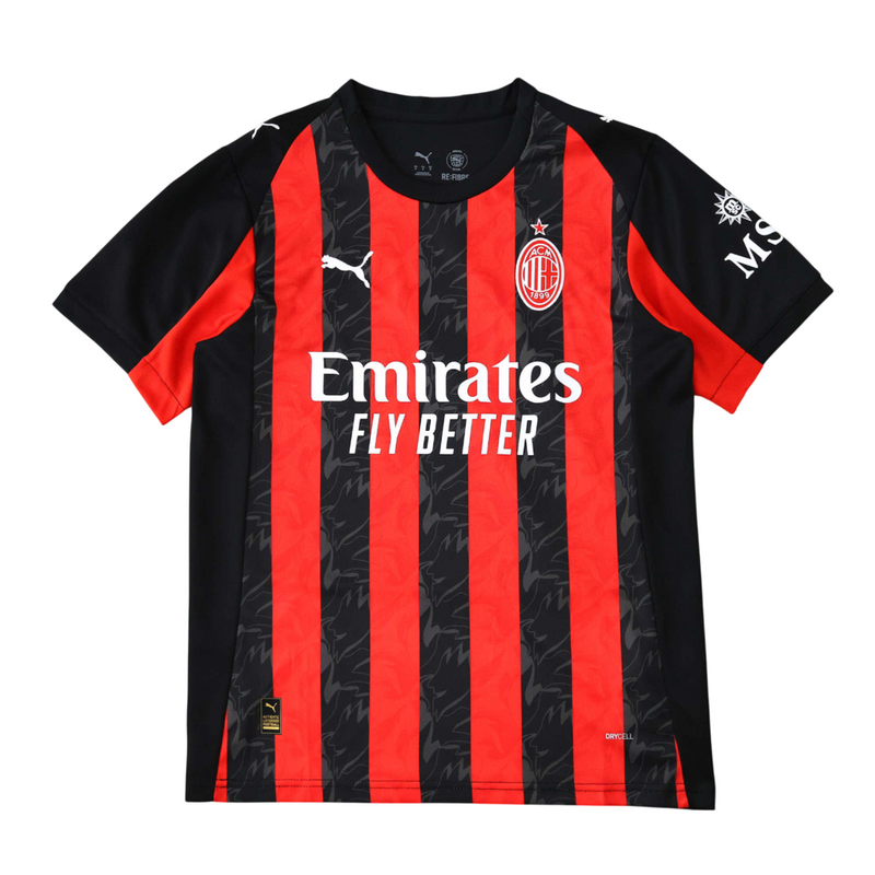 Camiseta de local del Milan 25/26 para hombre (rojo y negro)