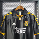 Camiseta retro de aficionado Adidas Real Madrid II 99/01 para hombre - Negra