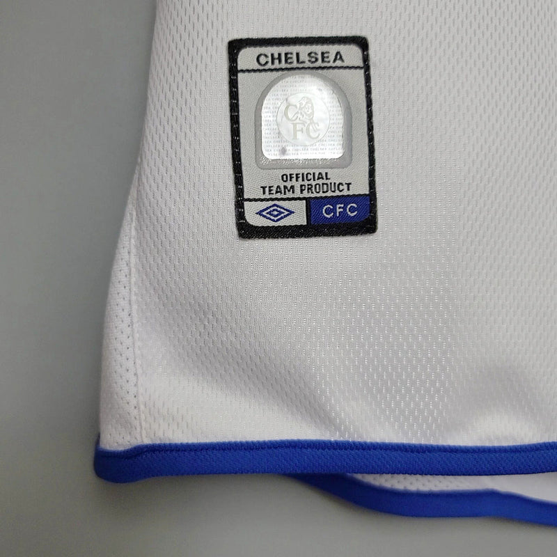 Camiseta retro de aficionado del Chelsea 03/05 para hombre - Blanca