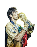 Camiseta retro de aficionado para hombre de la selección italiana de portero local II 2006 - Dorada