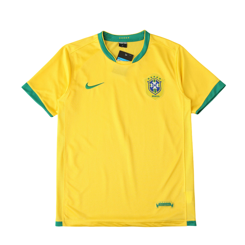 Camiseta retro de local de la selección brasileña 2006 para hombre - Amarilla