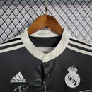 Camiseta retro de manga larga para aficionado Adidas del Real Madrid I 14/15 para hombre - Negra